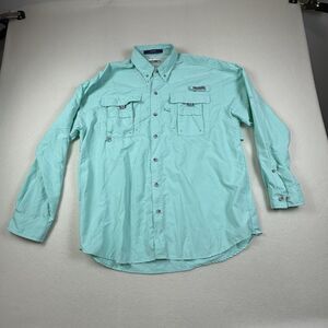 Columbia Men's Casual Button Down Shirt - Light Blue